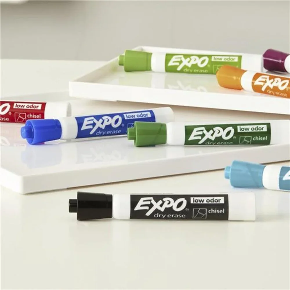 36 Pcs Dry Erase Markers Whiteboard Chisel Tip Black Home Office School Supplies